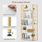 Modern 6-Tier Book Shelf Heavy-Duty Frame with Wall Anchor Kits